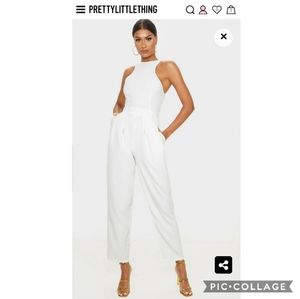 Pretty Little Things Ivory Racer Back Jumpsuit Sz6